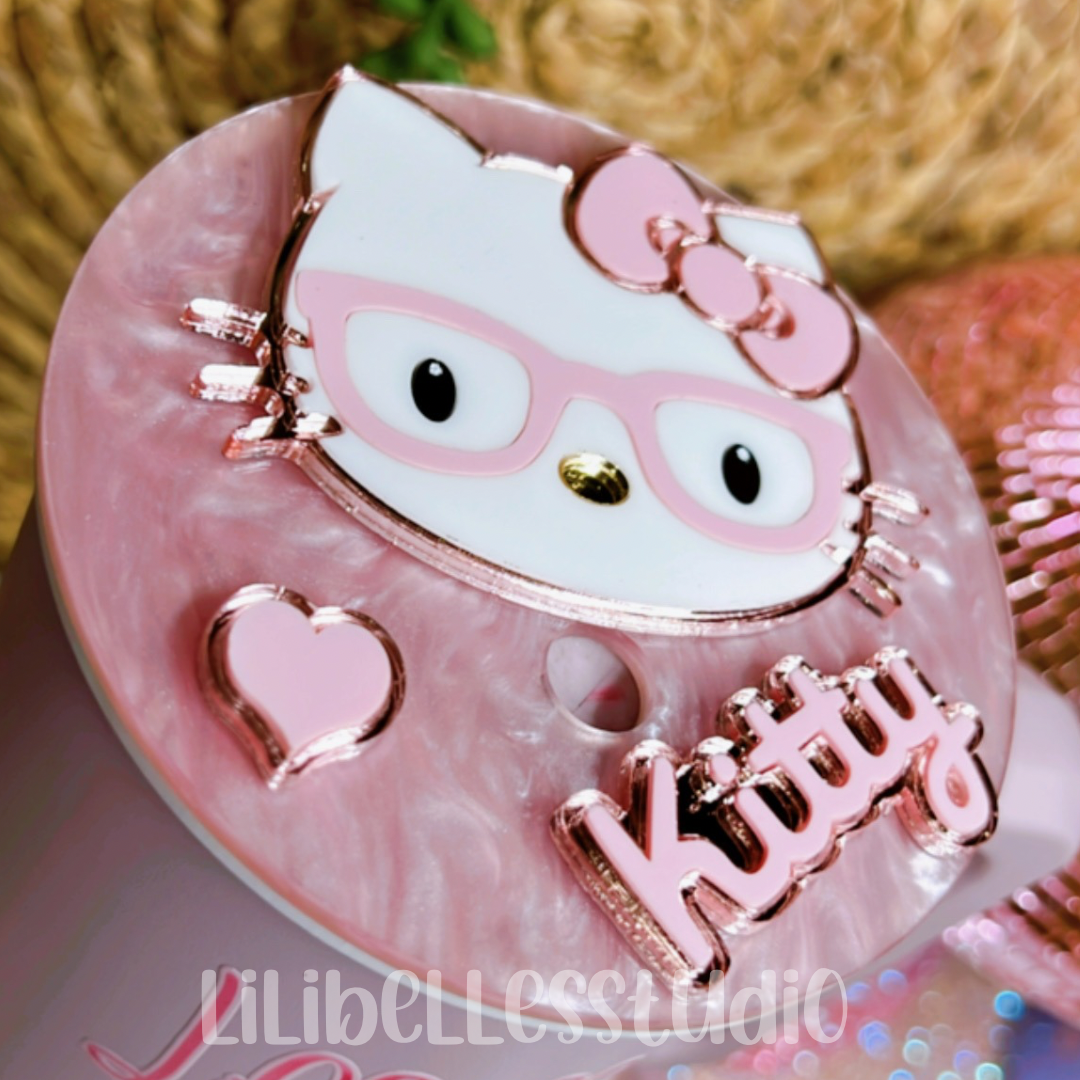 ACRYLIC Nerdy Kitty tumbler topper(s)