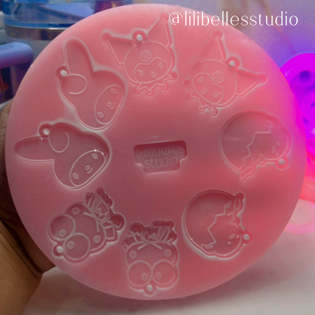 Kitty friends earrings Mold