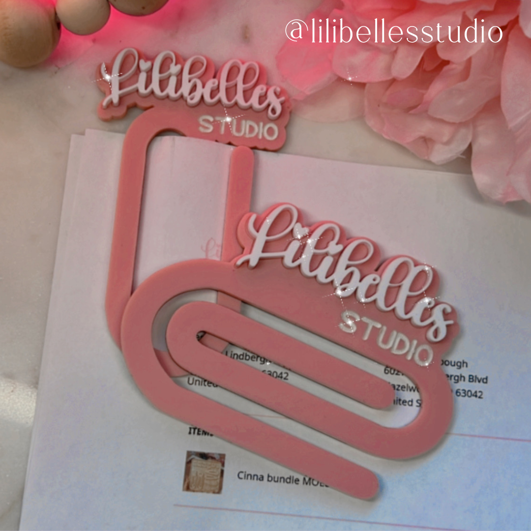 Custom paperclip/bookmark (ACRYLIC)