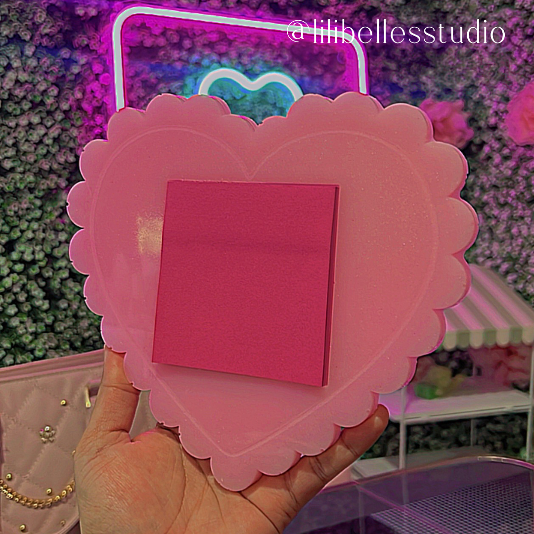 Ruffle heart notepad MOLD