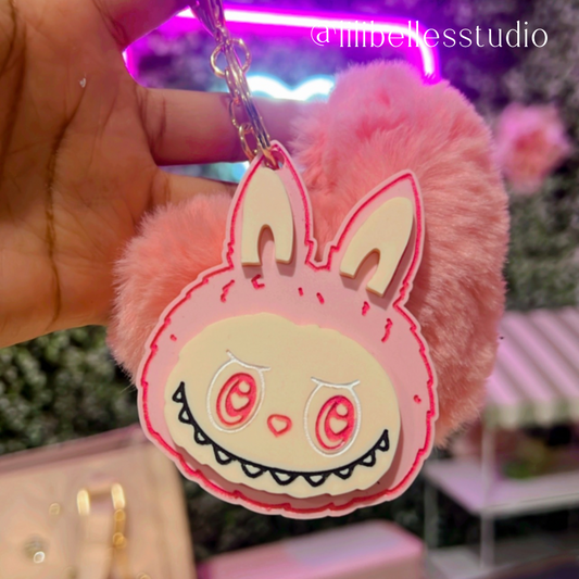 Labu.. keychain (pink puff)