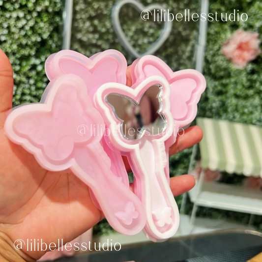 Butterfly mirror keychain wand MOLD