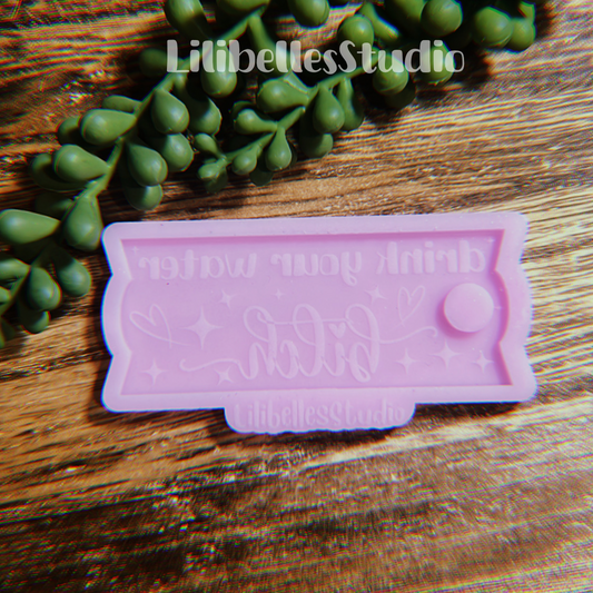 DESTASH BLANK Drink your water tumbler tag
