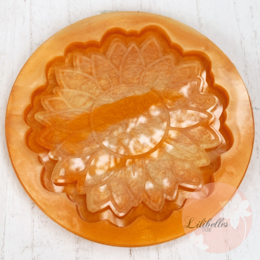 DESTASH BLANK 
Sunflower Trinket tray/ coaster