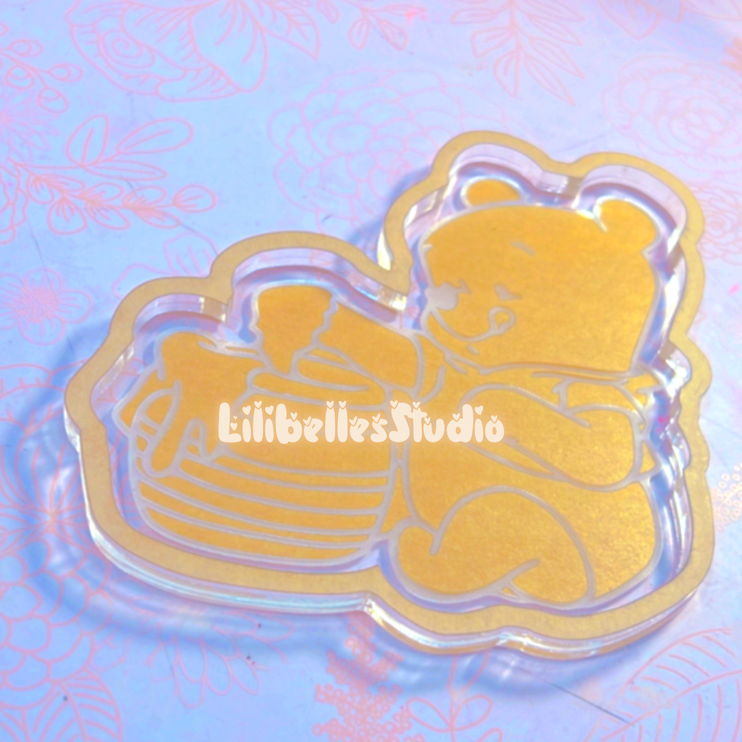 DESTASH BLANK Bear Eating Honey Tray