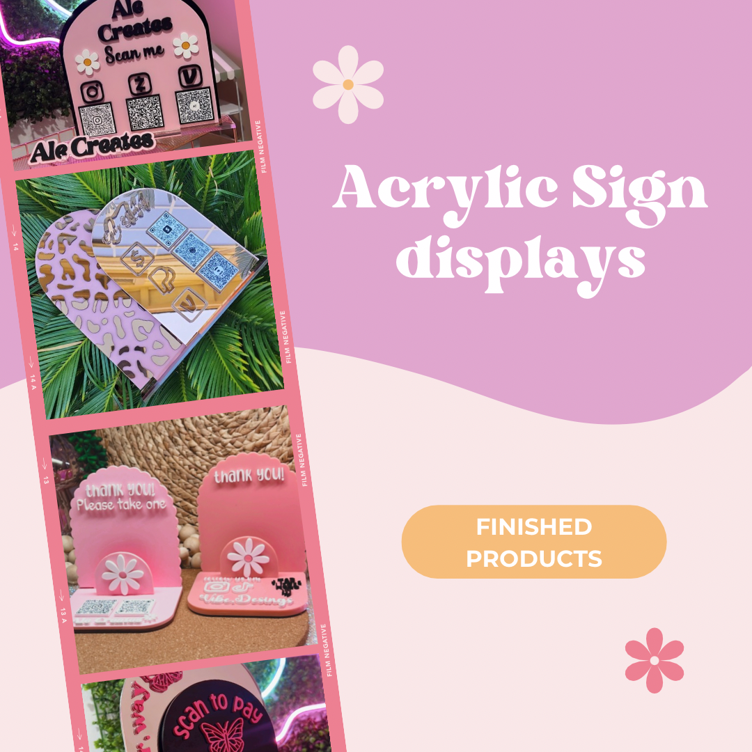 Acrylic sign displays