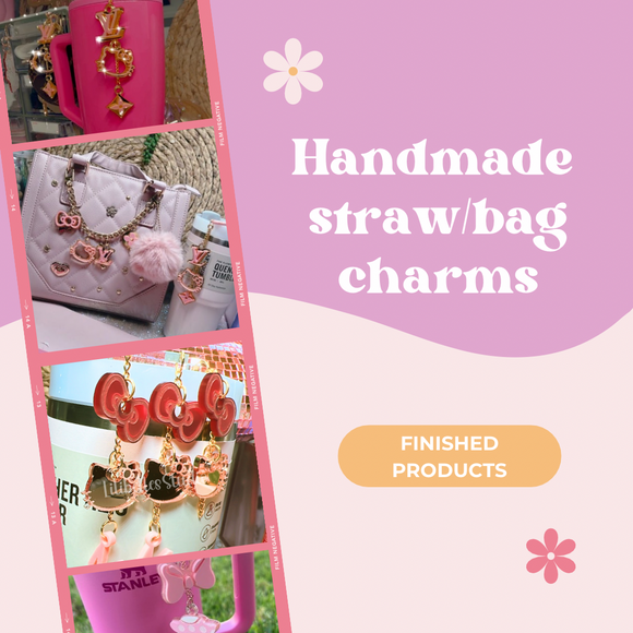 Handmade straw/bag charms