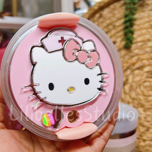 ACRYLIC Nurse Kitty tumbler toppers