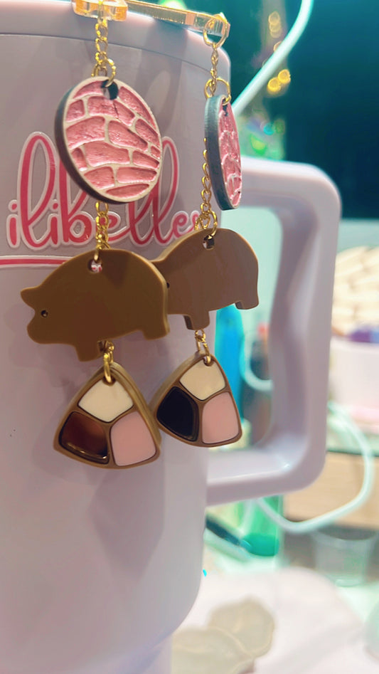 Acrylic tumbler Charms (Pan Dulce)