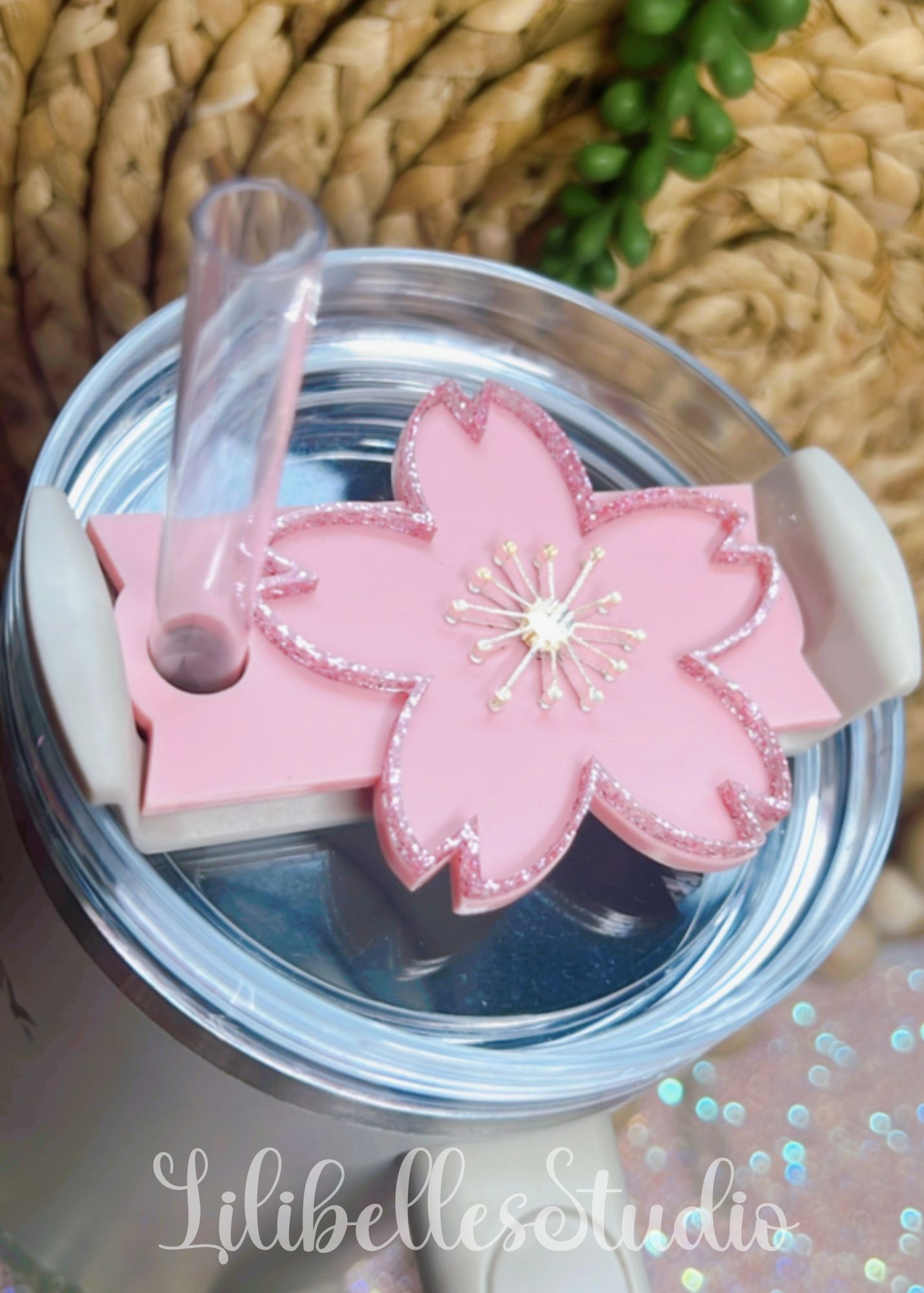 ACRYLIC Sakura tumbler topper