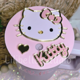 ACRYLIC kittY SM topper & Straw Charm