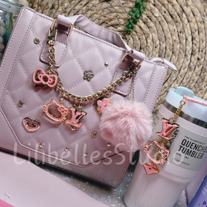 Kitty x LUX biggie charm (pink/gold)