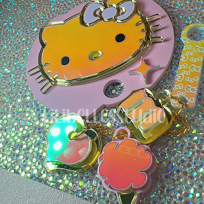 Iridescent acrylic kitty Topper/set