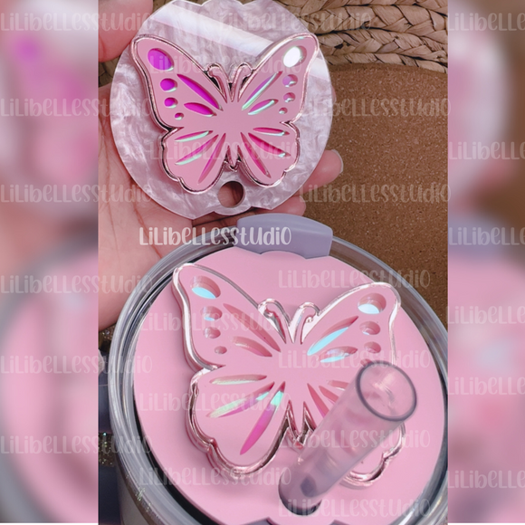 ACRYLIC butterfly tumbler topper