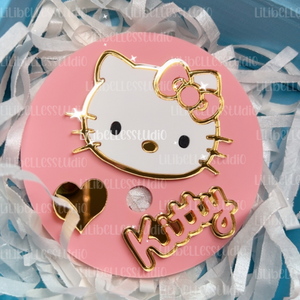 ACRYLIC kittY SM topper & Straw Charm