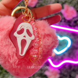 Scream killer personalized keychain