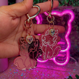 Marie the cat acrylic keychain