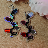 Christmas string lights earrings