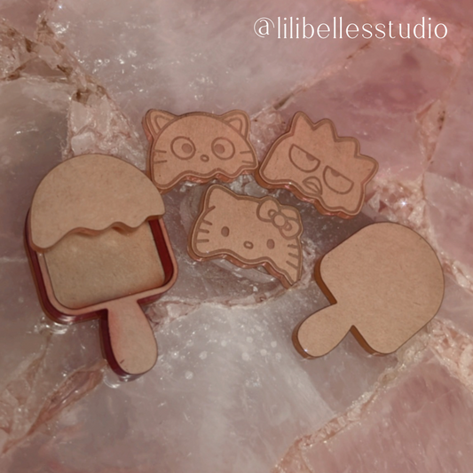 Popsicle kitty & friends MOLD