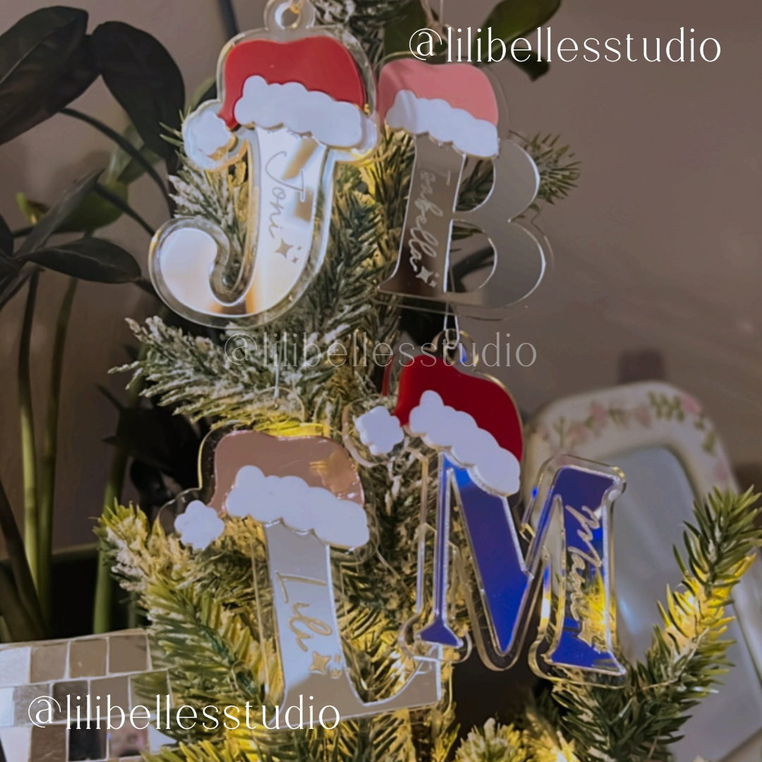 Personalized Acrylic Initial Ornament
