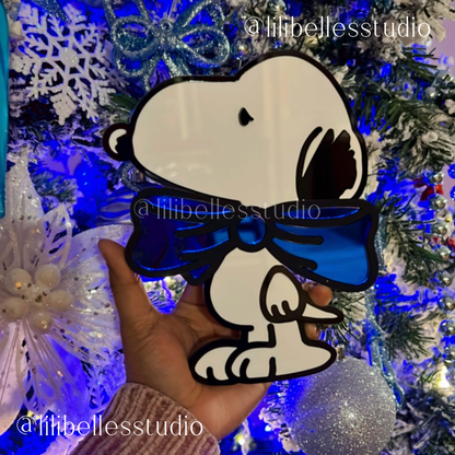 ACRYLIC pup with bow