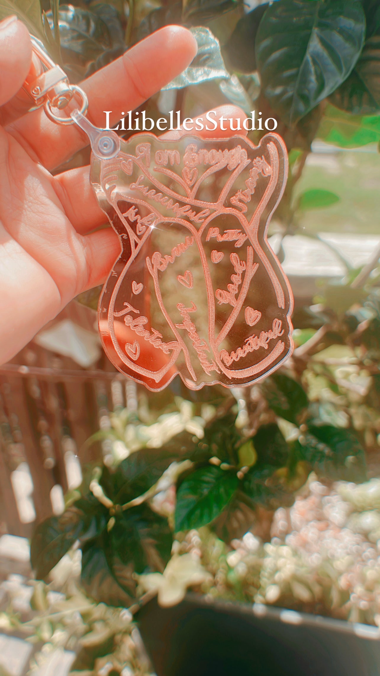 I am… acrylic keychain