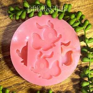 Cutie Ghost dog straw topper Mold