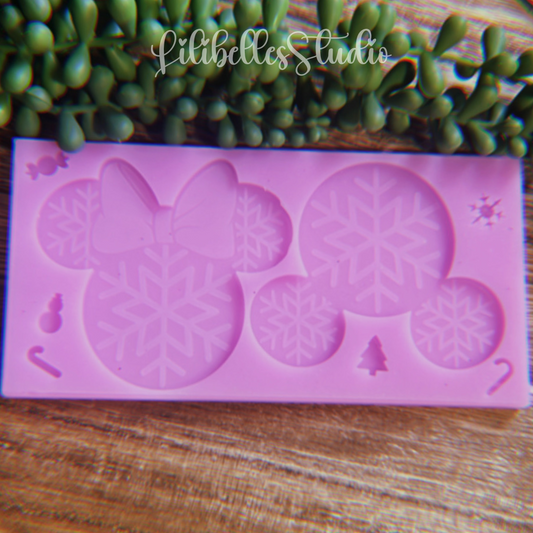 Mr & Mrs Snowflake Mold