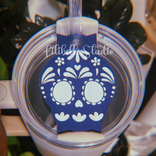 Lil’ Sugar Skull tumbler Topper ACRYLIC