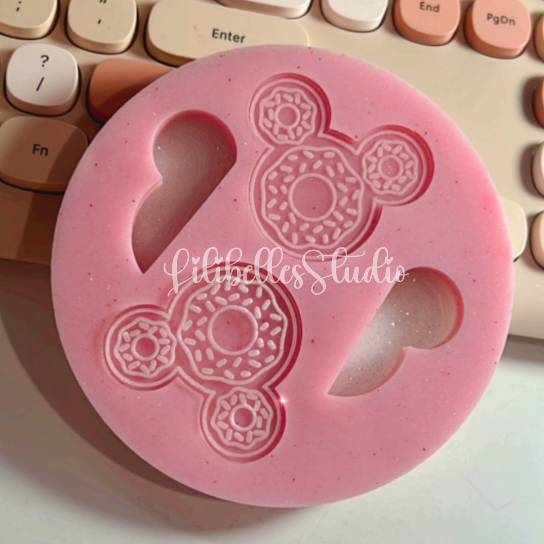 Donut mouse straw topper mold