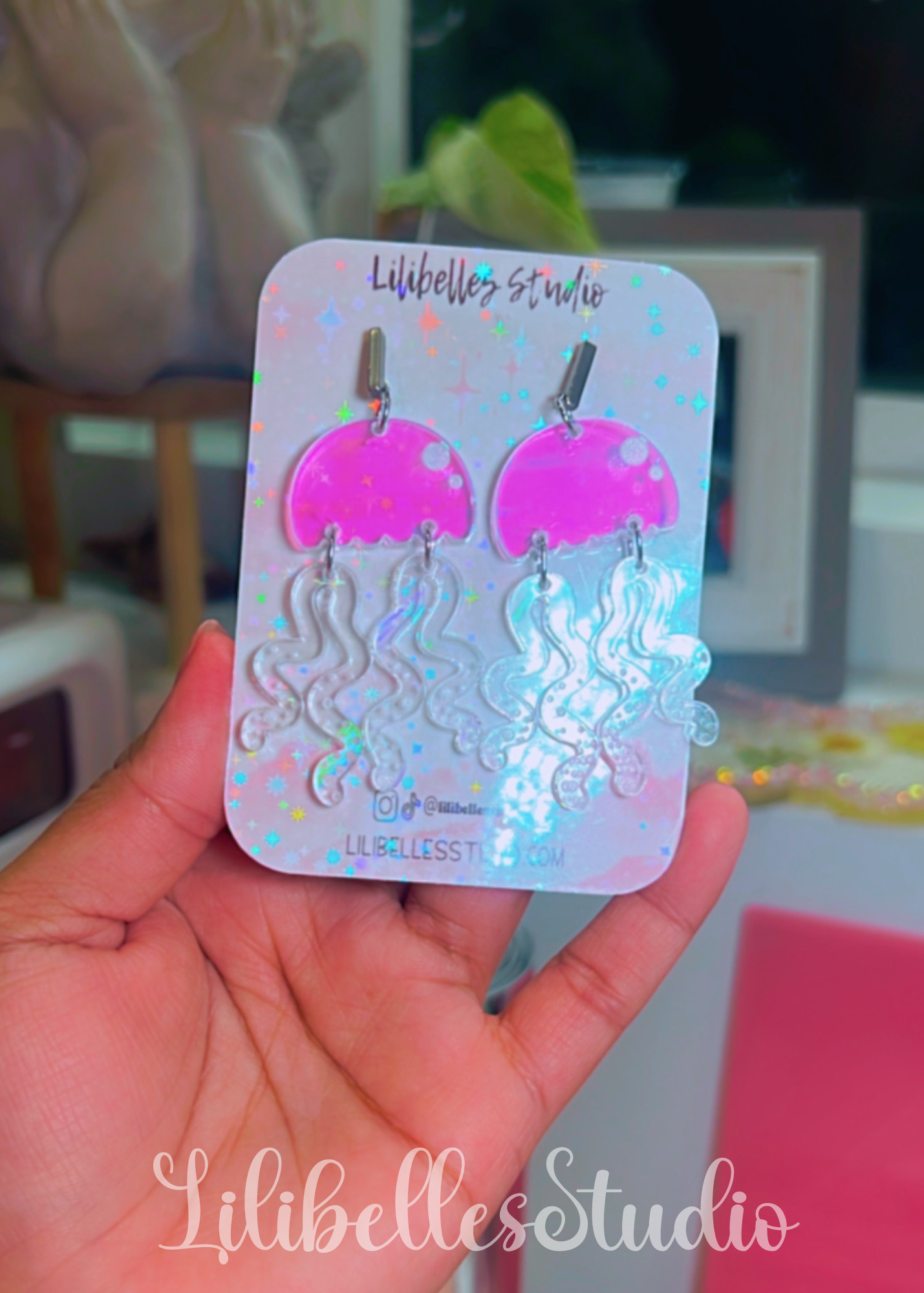 Jelly fish Acrylic earrings