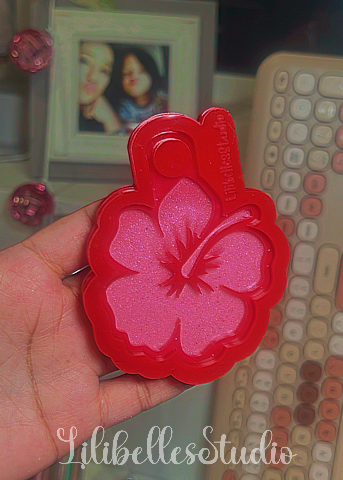 Hibiscus tumbler topper ACRYLIC/MOLD