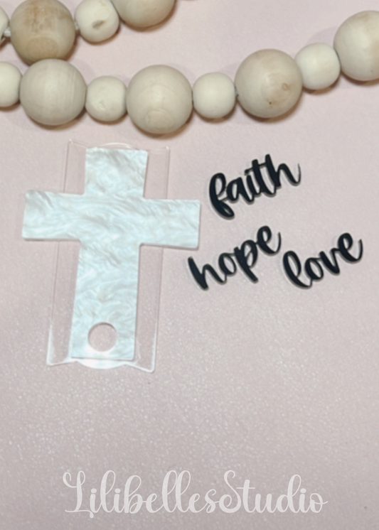 Faith•hope•love tumbler topper ACRYLIC/MOLD