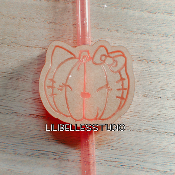 Pumpkin Kitty Strawtopper mold