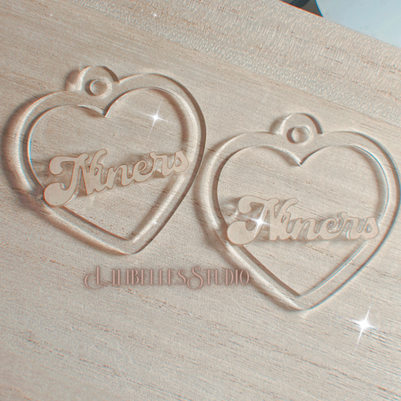 9er heart earrings mold