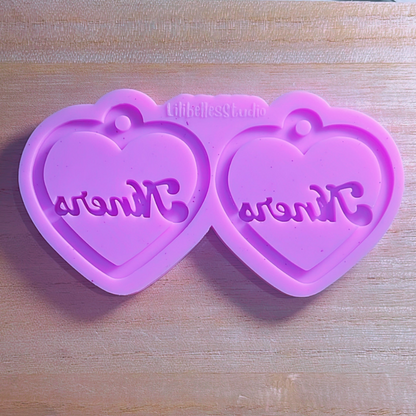 9er heart earrings mold