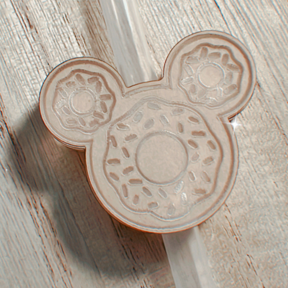Donut mouse straw topper mold