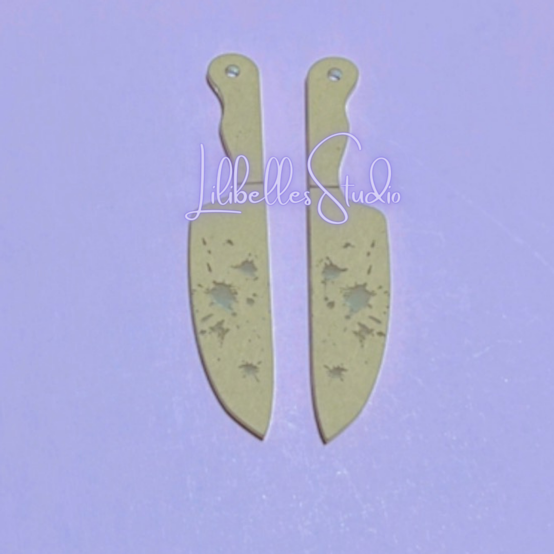 Splatter knives earrings Mold