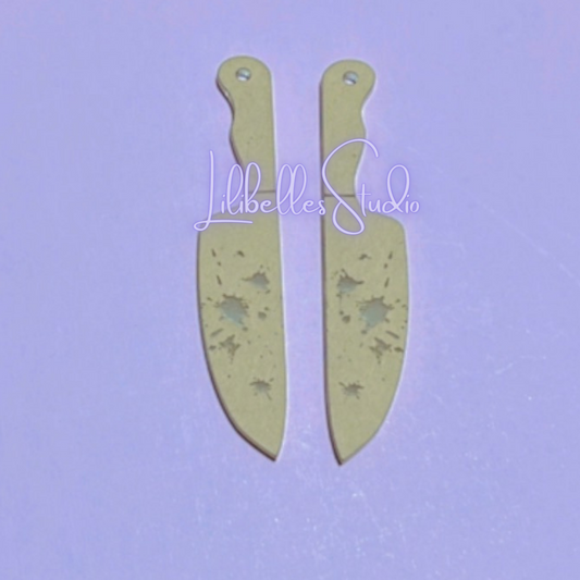 Splatter knives earrings Mold