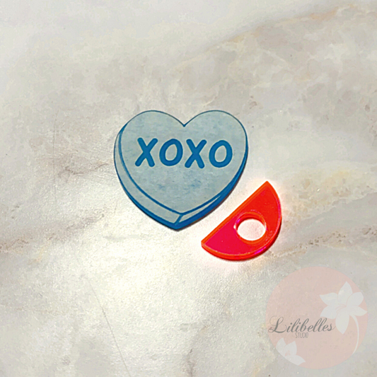 XOXO Heart w/ straw topper attachment mold