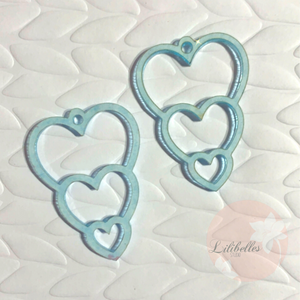 Trio hearts Earrings Mold