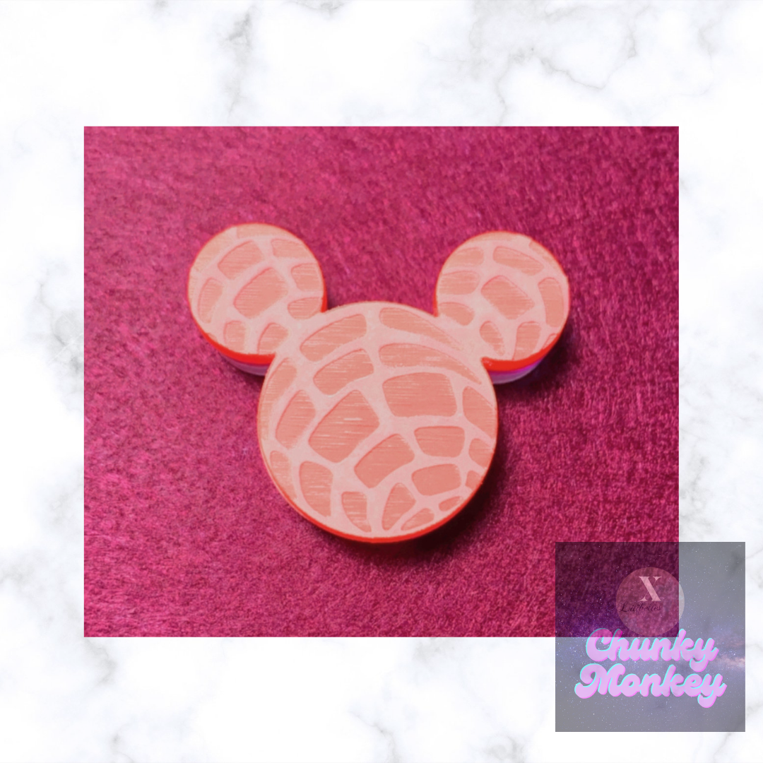Concha Mouse inspired Straw Topper Badge Mold