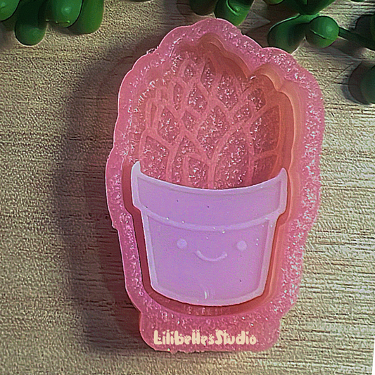 Kawaii succulent pot 01 shaker mold