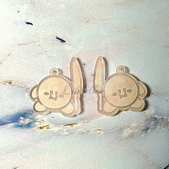 Knife maniac (Pink puff guy) earrings mold