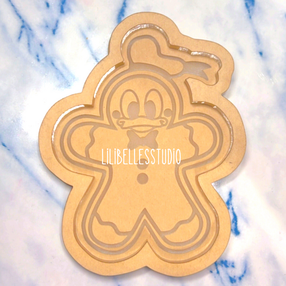 DESTASH BLANK Mr. & Mrs. Gingerbread Duck Tray